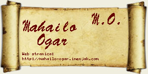Mahailo Ogar vizit kartica